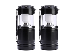 Paquete de 2 linternas LED para acampar, kit de supervivencia para huracán, tormenta de emergencia, linterna portátil al aire libre