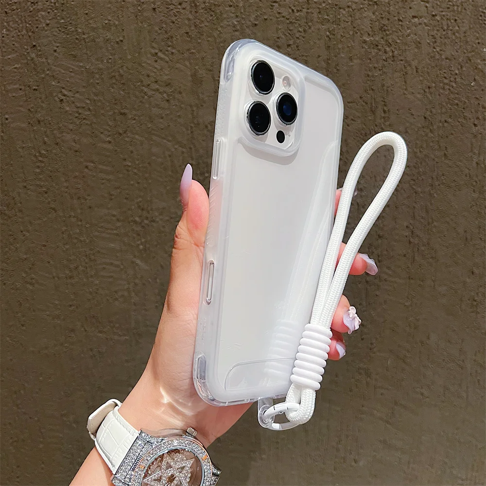 (iphone 15, Blanco) Funda Transparente Para Iphone, Funda Protectora A Prueba De Golpes, Adecuada Para Chicas.