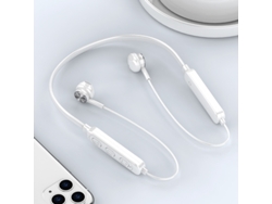 Auriculares Intrauditivos Magnéticos (blancos), Conexión Inalámbrica Bluetooth, Con Micrófono Y Función De Cancelación De Ruido.