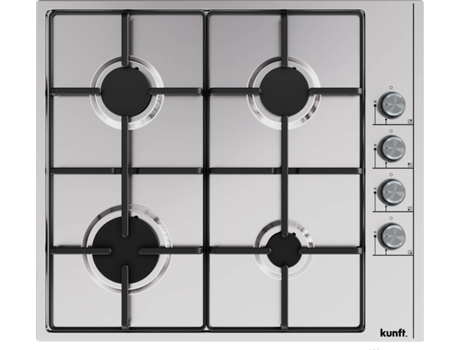 Placa de Gas KUNFT 4G KGH8853 (Gas Butano-Propano - 59 cm - Inox)