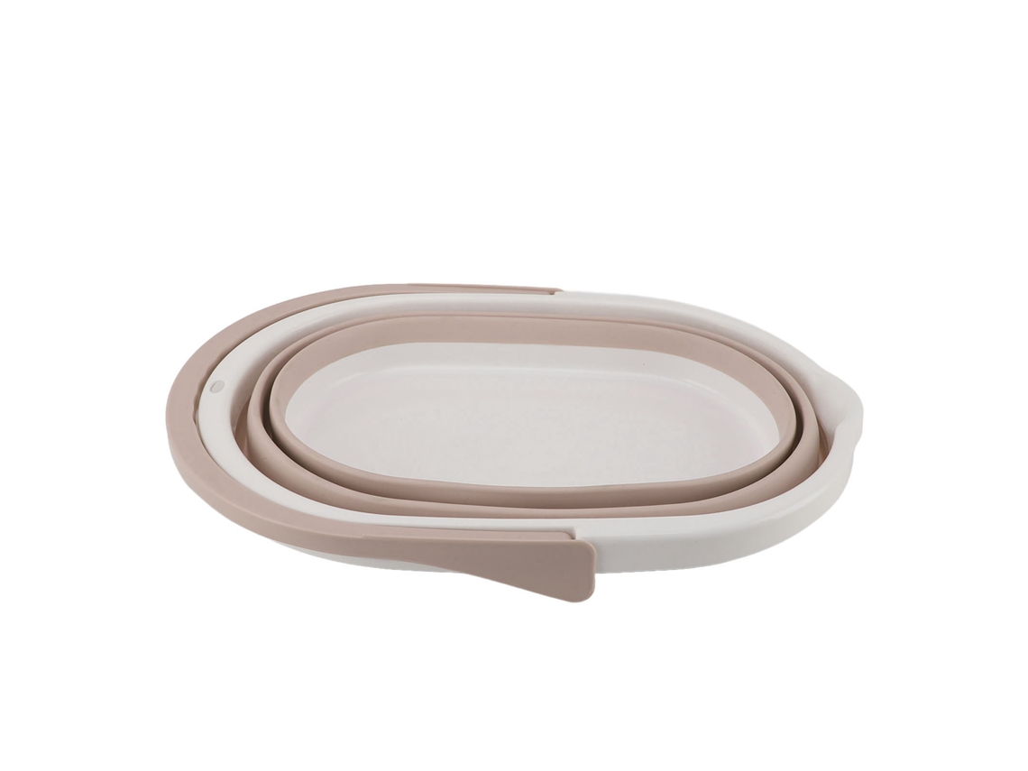 Cubo Plegable De Pp Duradero De Gran Capacidad Para Escobas, Ideal Para Lavar Coches Y Casas, Color Caqui.