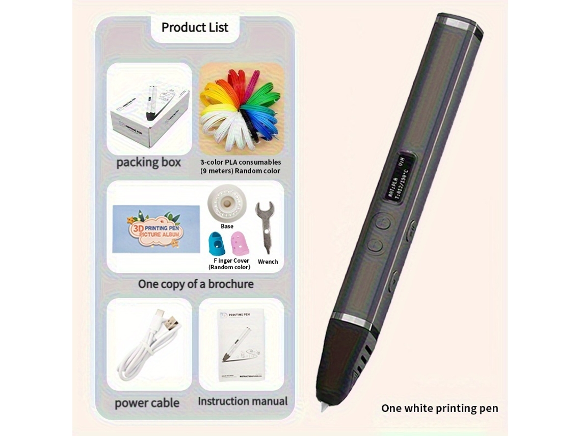 Kit De Impresión 3d Con Bolígrafo, Compatible Con Varios Modelos, Incluyendo Accesorios De Pla.