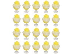 20pcs Smoothie Miniatura Casa De Bonecas 1:12 Simulado Plástico Decoração Amarelo