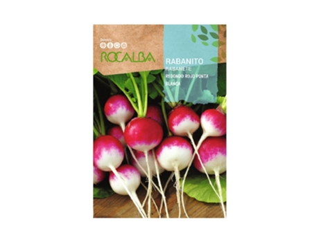 ROCALBA Sementes de Rabanete Redondo Vermelho P.Blanca 25 Gr Pacote 5 Envelopes