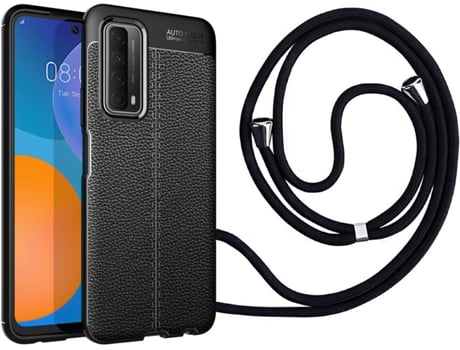 Funda Huawei P Smart 2021 Rugged Leather con Collar Negro