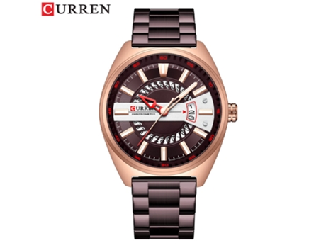 Relojes para Hombres, Relojes de Pulsera de Cuarzo con Calendario a Prueba de Agua Reloj de Acero Inoxidable para Hombres-Café de concha Rosa LUUCOZK