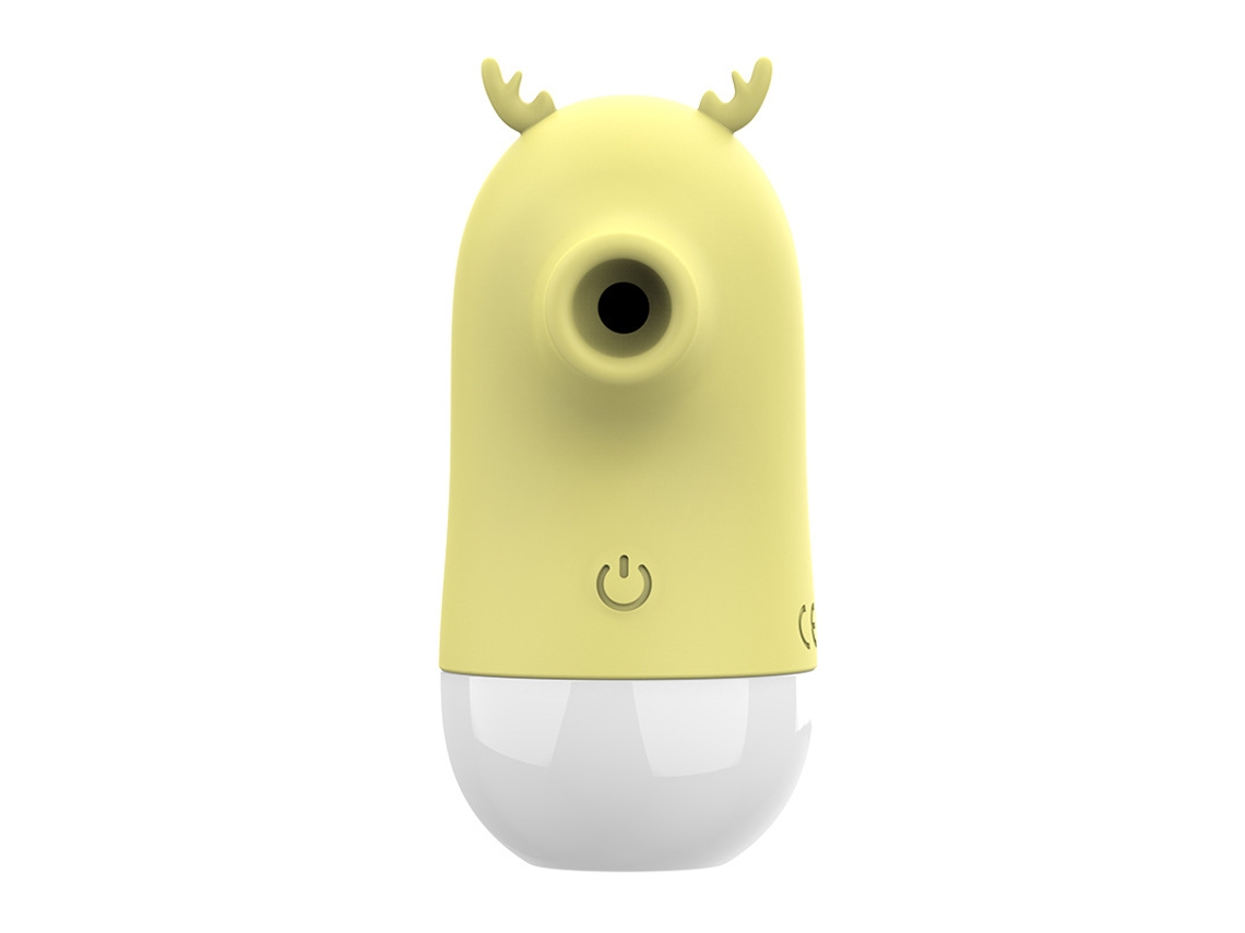 Vibrador de masaje de succión para lamer la lengua 2 en 1 con 5 modos para mujeres (amarillo) YIZHOOD