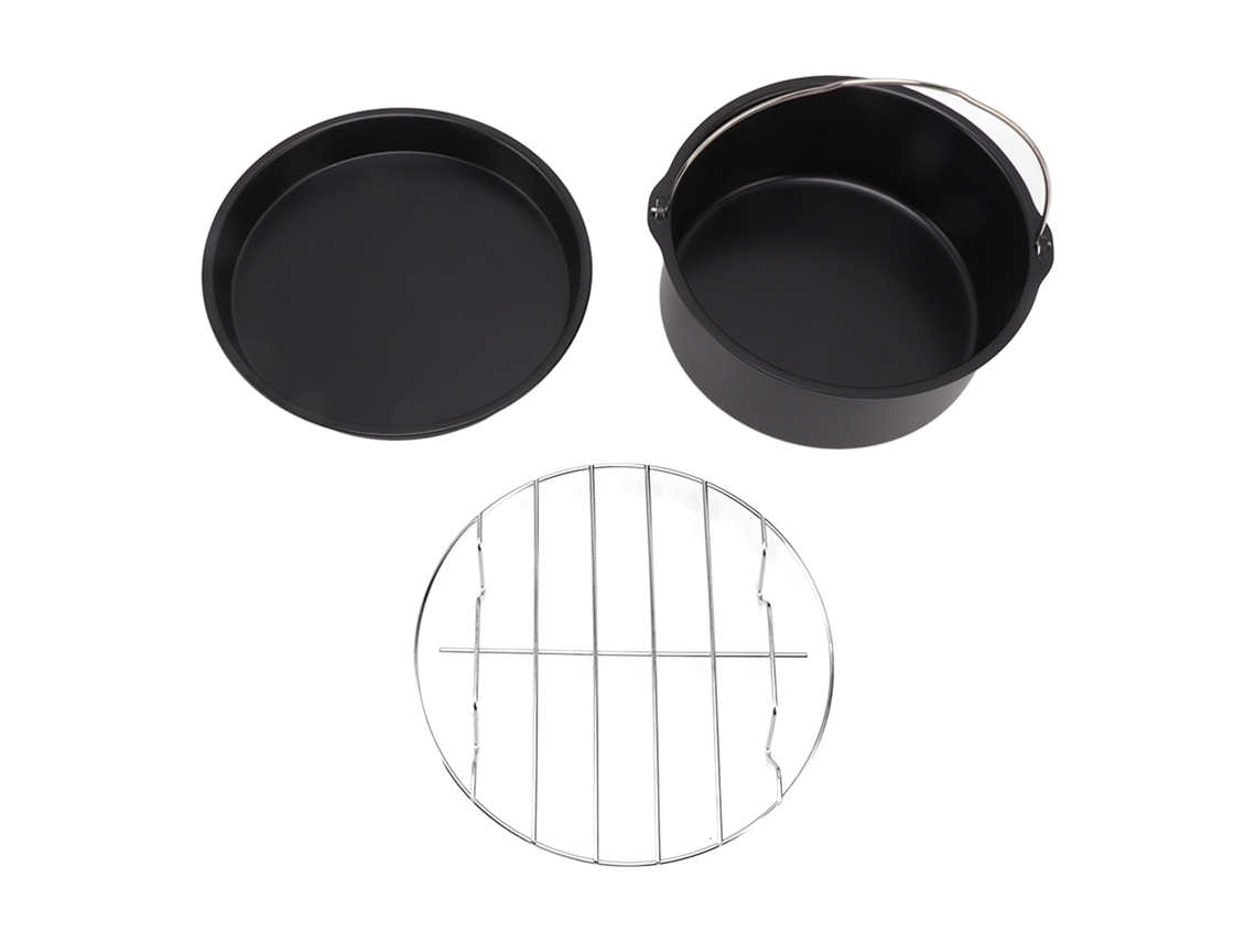 Accesorios Para Sartenes De Acero Inoxidable Con Molde Para Pasteles Y Bandeja Antiadherente Para Pizza De 7 Pulgadas, Aptos Para Lavavajillas.