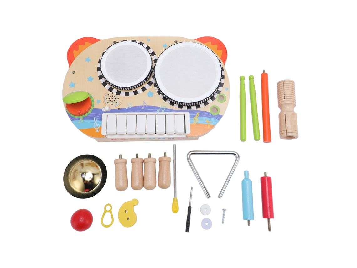 Instrumento Musical Para Bebé Madera Batería Multifuncional Piano Golpeo Percusión Educativo Aprendizaje Temprano
