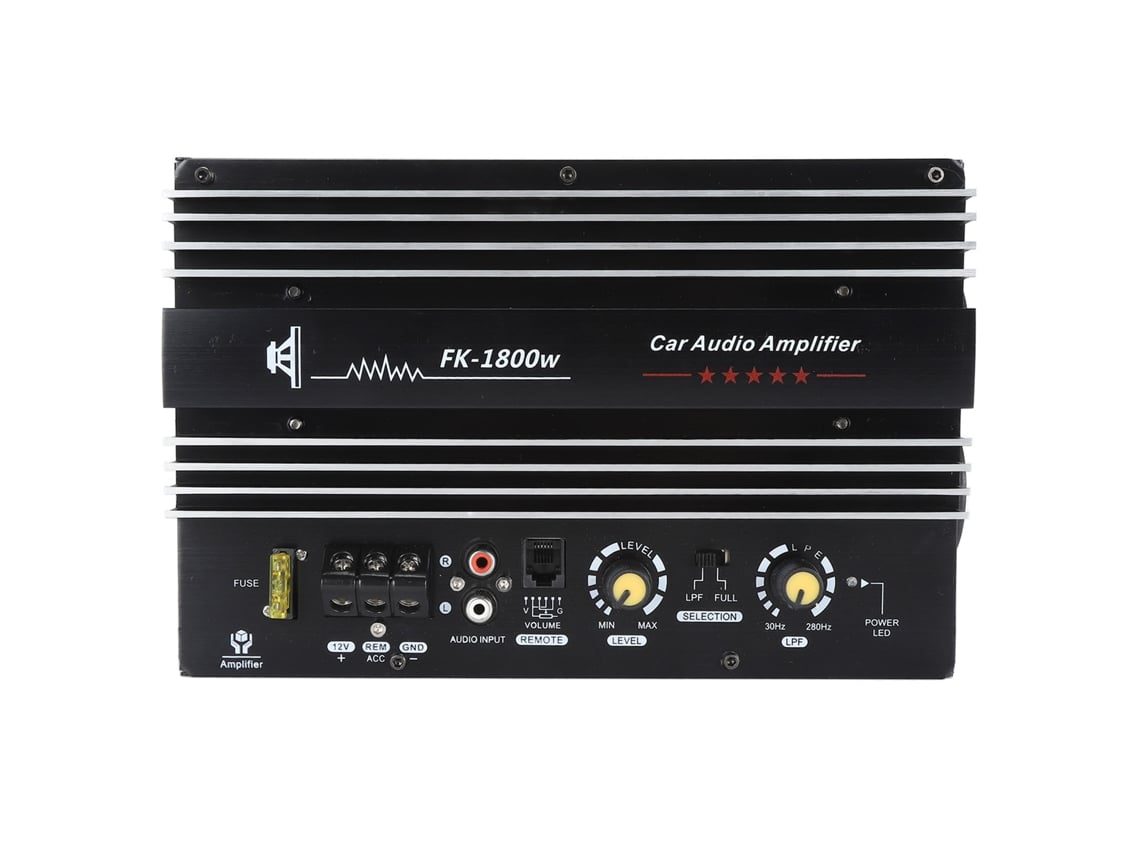 Placa Amplificadora Para Coche De 12 V Y 1800 W Para Subwoofers, Graves Y Disipación Rápida Para Woofers De 8 A 12 Pulgadas.