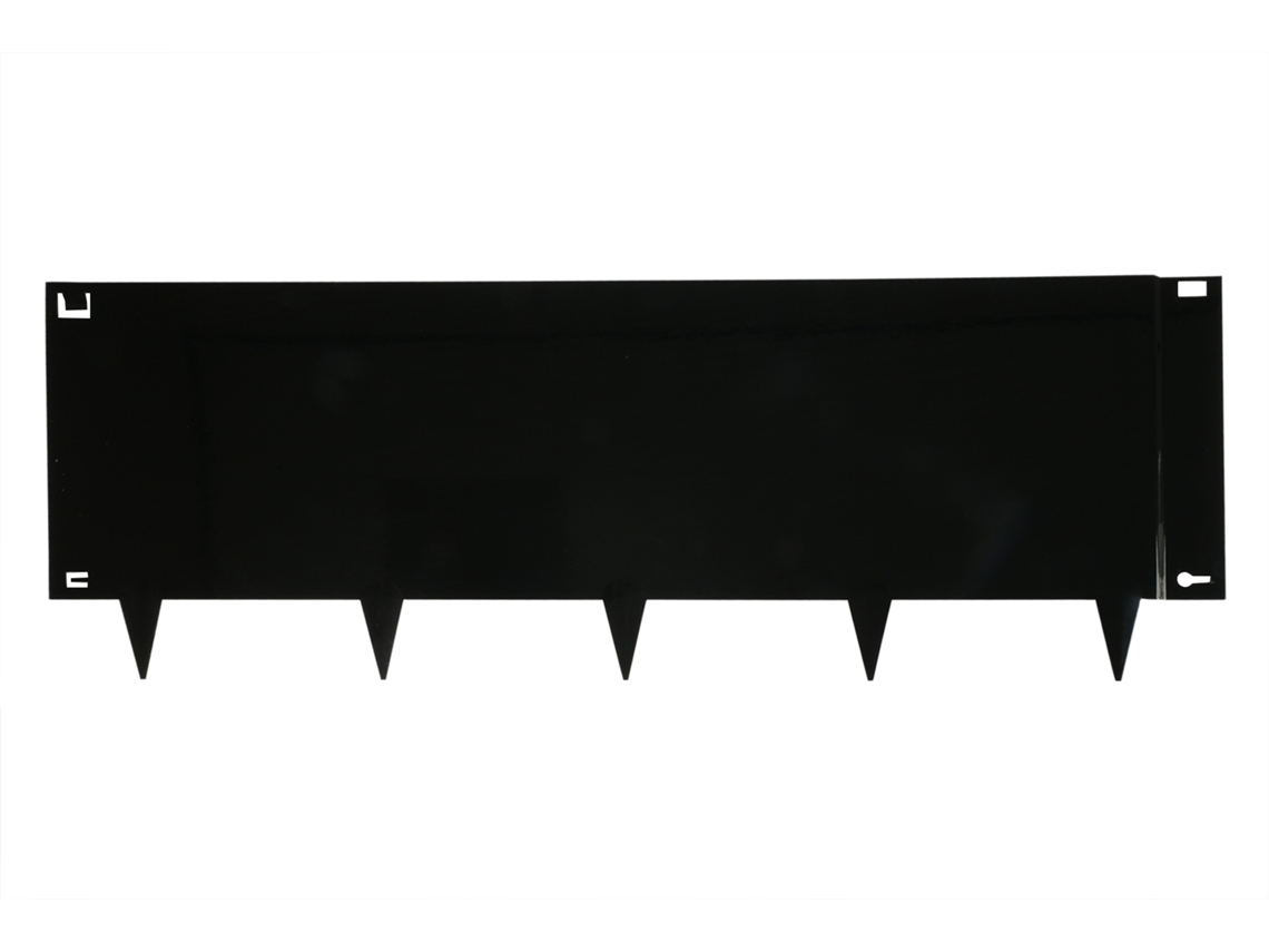Bordura de jardín negra de acero con encaje 40 x 106 cm flexible por pieza WOVAR