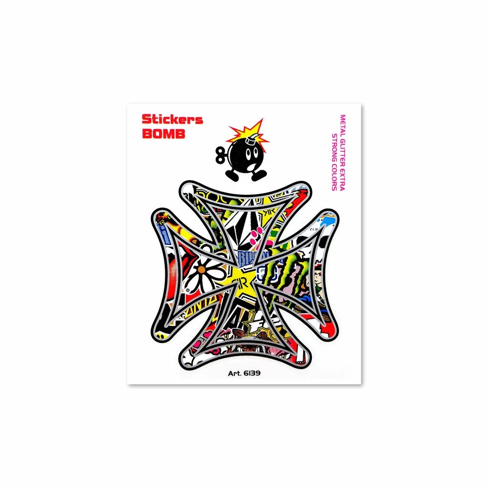Adhesivos Stickers Bomb Cruz 10 X 12 Cm