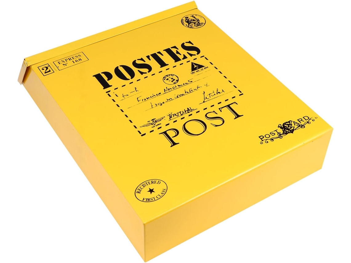 2 Buzones Decorativos De Metal Amarillo, Ganchos Resistentes A La Corrosión, Adorno Delicado