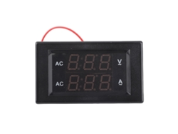 Medidor Digital De Voltaje Ca De 500 V Y Corriente De 50 A Con Doble Pantalla Led.