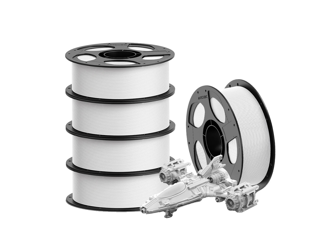 Filamento para impresora 3D, 1,75 mm de diámetro, PETG duradero, 5 kg, blanco, OEM