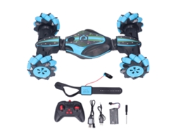 -coche Rc De Acrobacias Con Sensor De Gestos Giro Y Torcedura Juguete Con Luz Y Música Para 6 Años (azul)