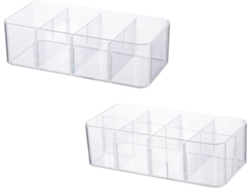 Organizadora Interior Ps Organizador 12 Compartimentos Juego 2 Piezas Ahorra Espacio Hogar Caja Ropa Liso Tapa