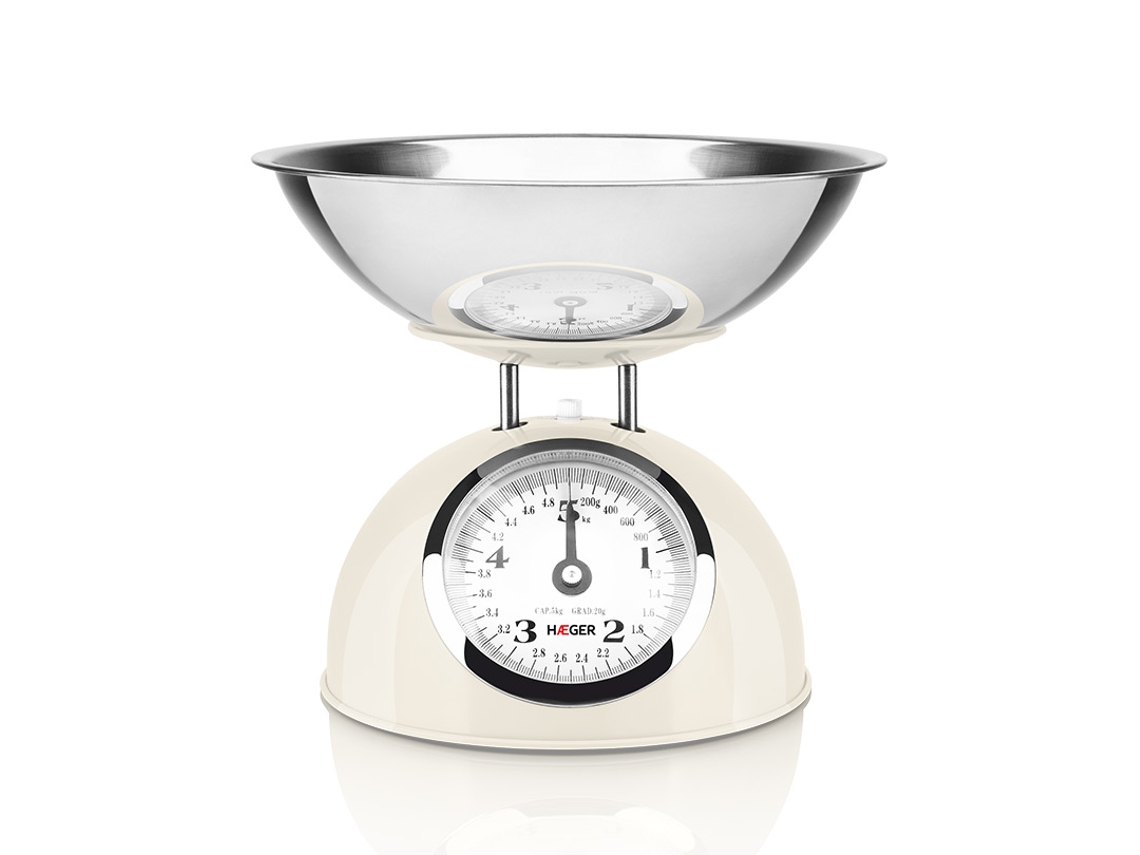 Báscula Mecánica de Cocina HAEGER Pastel Cream - 5kg, 20g