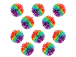 Dan26-10 Pelotas De Silicona Antiestrés Con Cuerdas Saltarinas Fidget Pelotas Fluffy Sensorial Para Niños Y Adultos