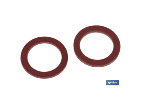 Arandela de fibra roja m-13 x 18 x 1,5 caja 100 unid.