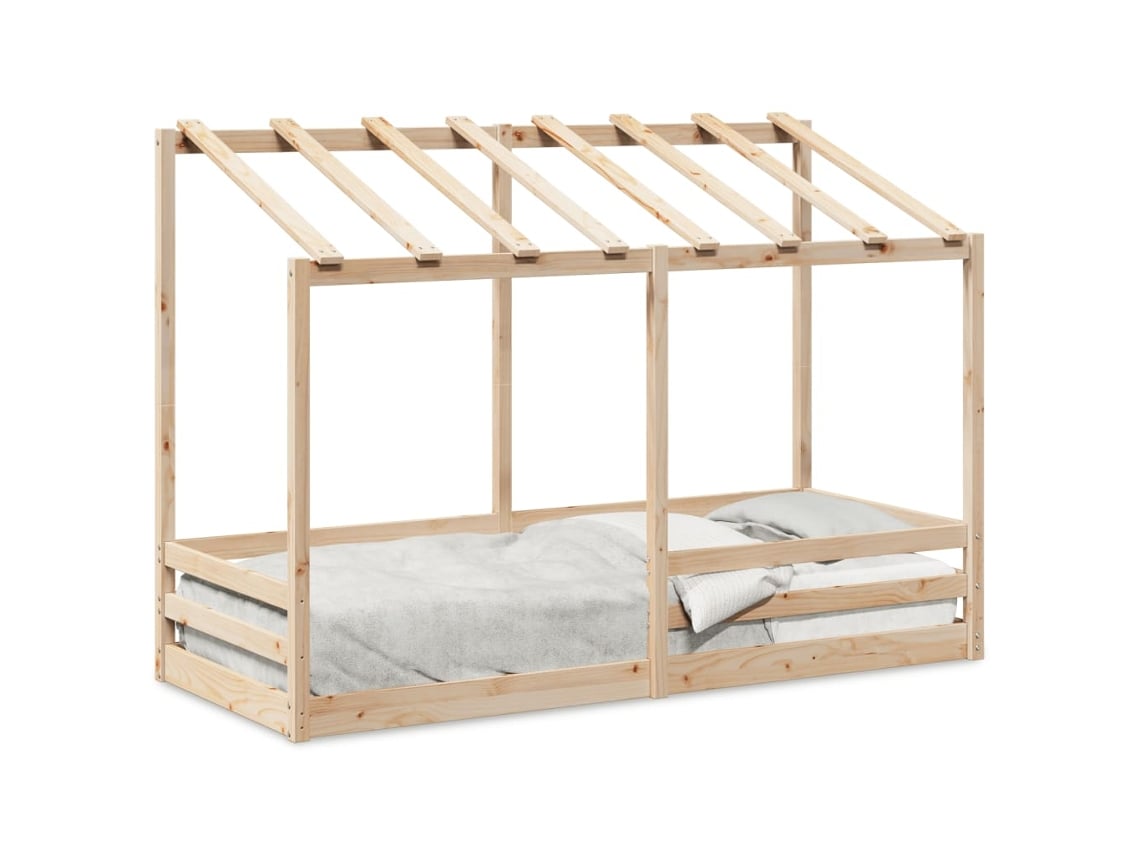 Cama Infantil Con Techo 90x190 Cm Madera Maciza De Pino Dkd Home Decor