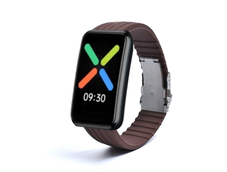 Correa Silicona Stripe Adaptable Oppo Watch Free Marrón