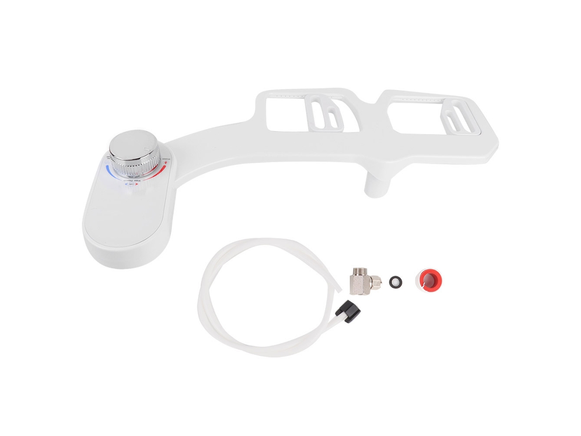Asiento de inodoro inteligente Aiailikill con bidé, sin electricidad, con rociador de agua y boquillas dobles (3/8")