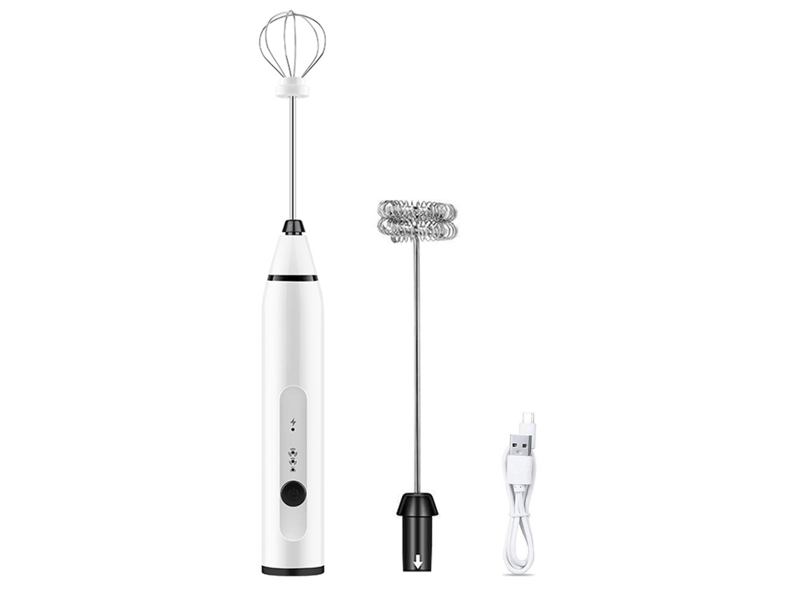 Espumador de leche USB (3 velocidades, 2 batidores)