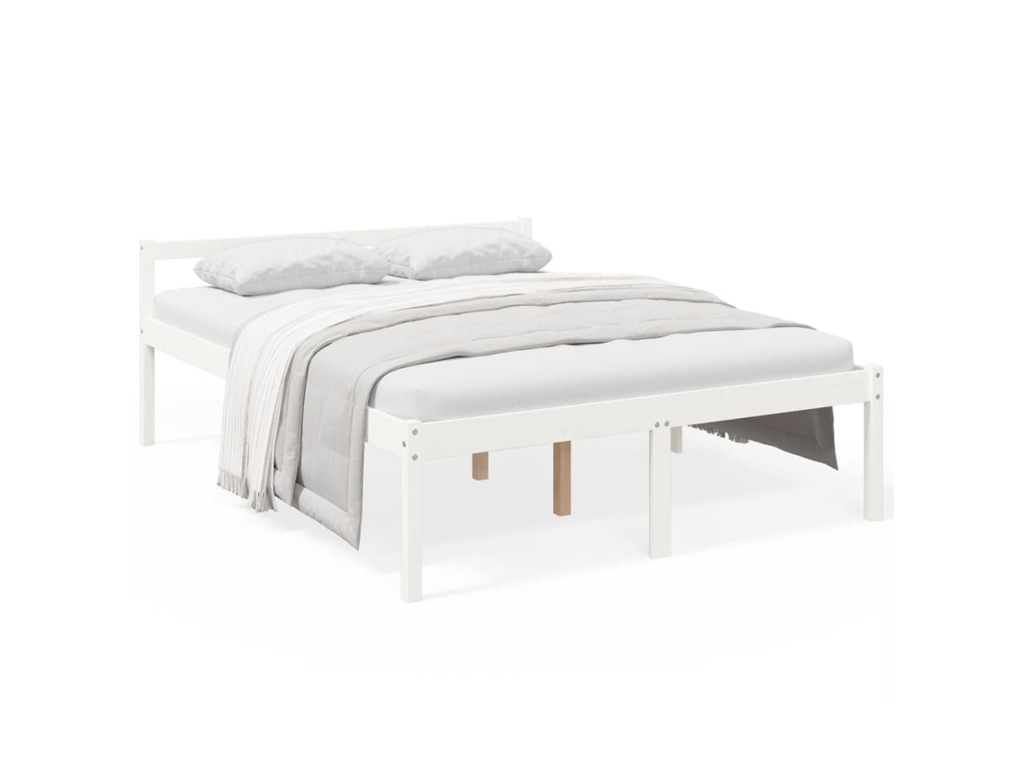 Maison Exclusive - Cama Senior De Matrimonio Sin Colchón Blanco 150x200 Cm