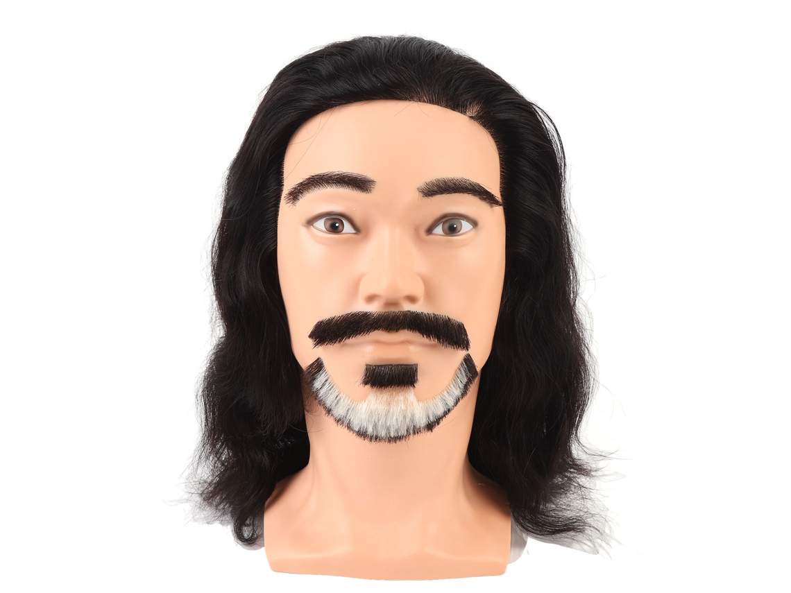 Cabeza de maniquí masculino (modelado de cabello, simulación de barba)