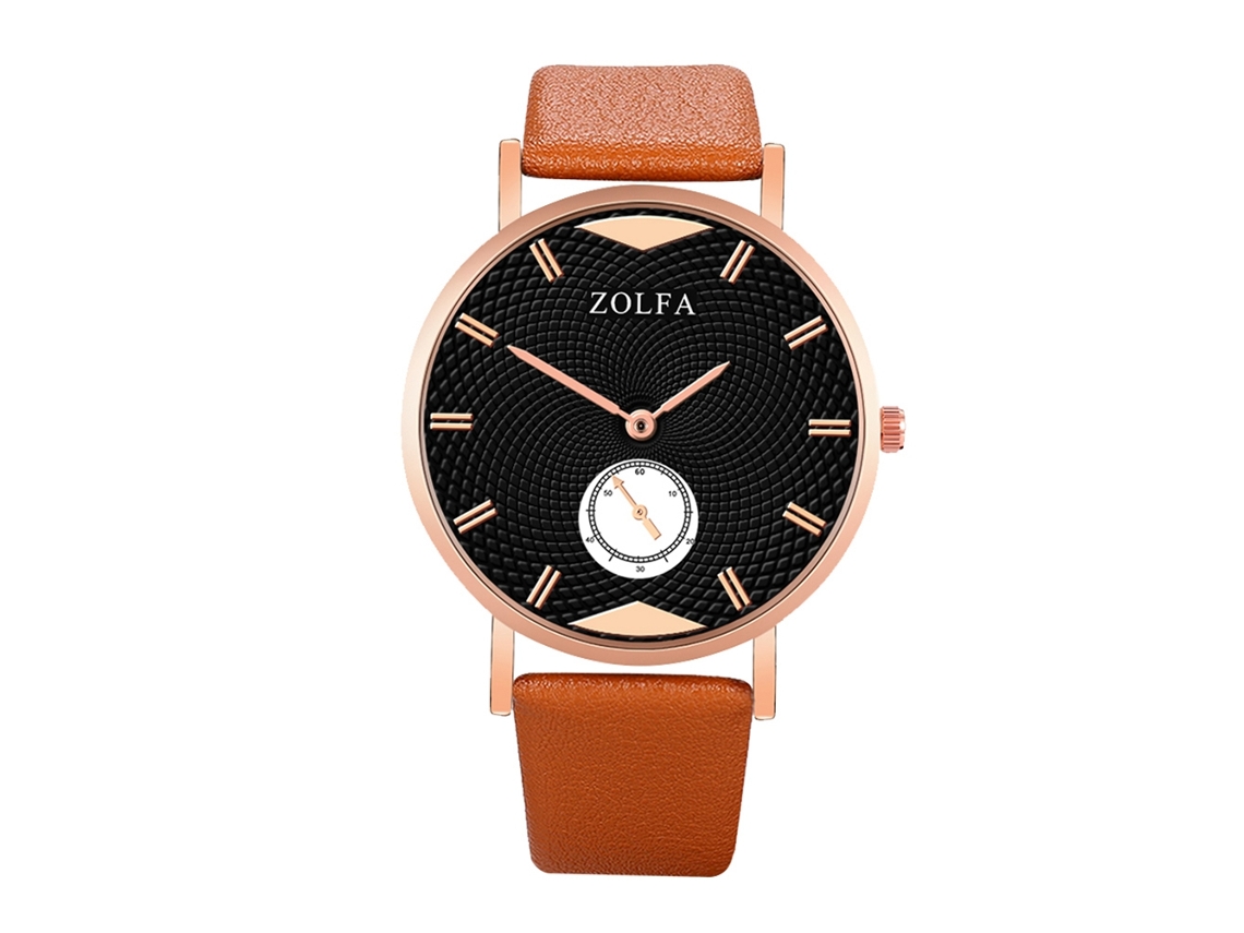 Reloj De Pulsera Para Mujer De Moda Con Correa De Pu, Dial Redondo, Cuarzo (café)