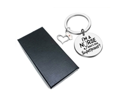 VVJIJILLY Chaveiro Em Aço Inoxidável Com Letras Para O Dia Da Enfermeira, Chaveiro Simples E Elegante