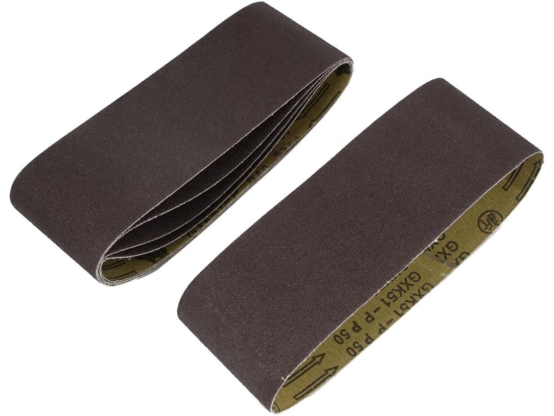 Pulidora Para Trabajar La Madera, 610x100 Mm, Banda De Lijado De Grano 50, 5 Piezas