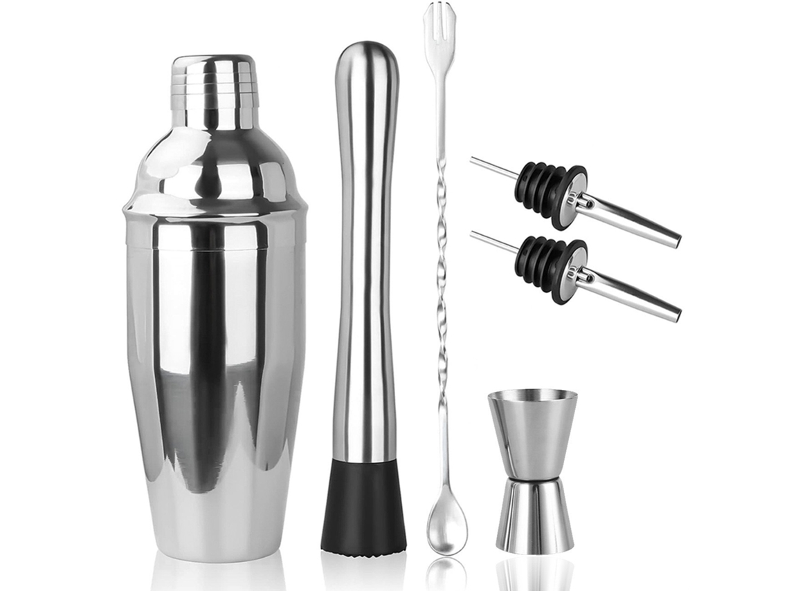 Coctelera De Acero Inoxidable De 6 Piezas Con Filtro Incorporado Juego De Herramientas Para Cócteles CUICH