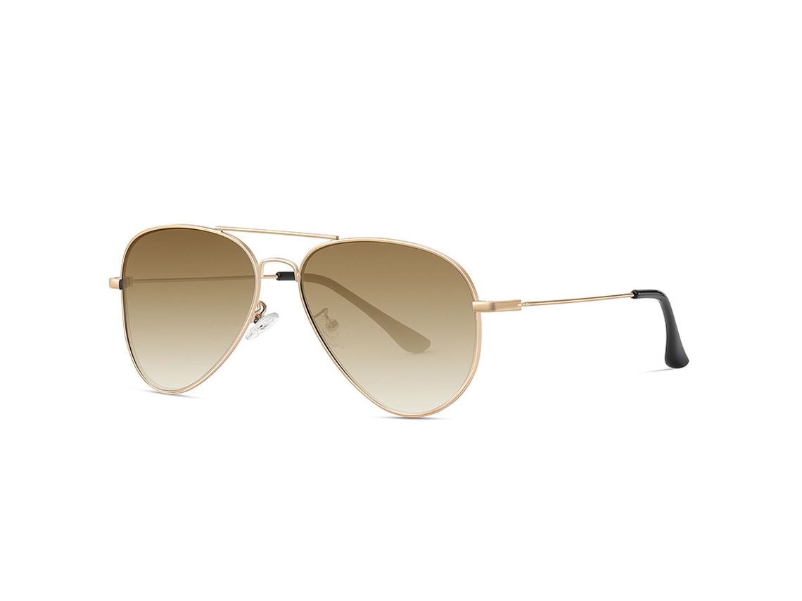 Gafas de sol de aviador con montura cóncava, protección UV400, montura tipo té de 57 mm.