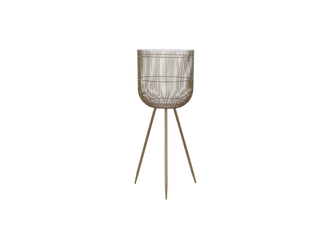 Macetero DKD HOME DECOR Dorado Metal (34,5 x 34,5 x 87 cm)