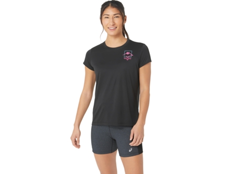 Camiseta de Mujer ASICS Fujitrail Logo Negro (XS)