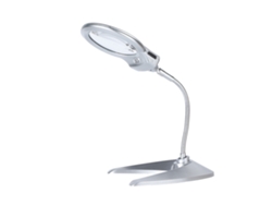 Lupa de escritorio con iluminación LED, lupa con luces LED brillantes para trabajos de cerca, posicionamiento flexible, diseño de cuello flexible para uso doméstico.