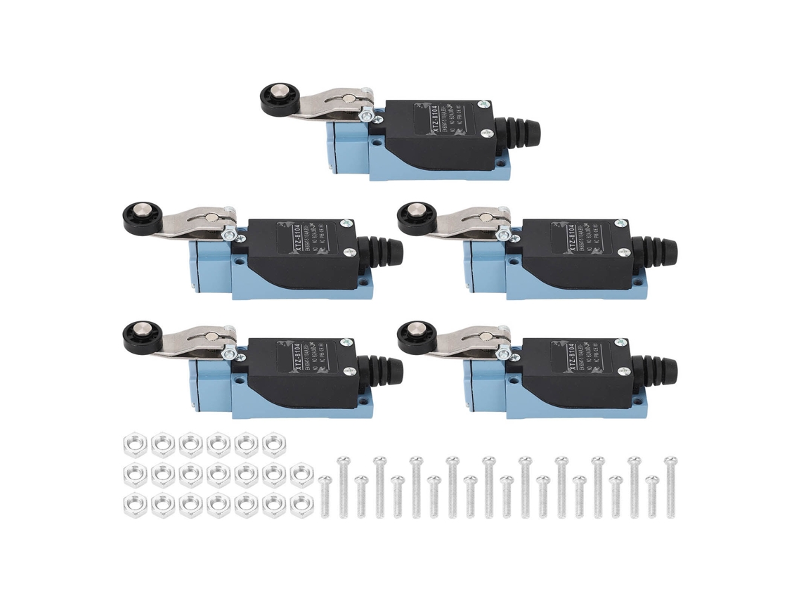 5 Peças Interruptor Limite Com Alavanca Rolo Ip66 Rotativo Ajustável Momentâneo 380v
