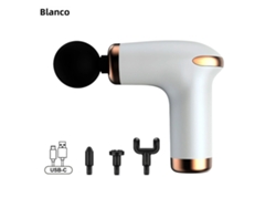 Mini Masajeador Usb Portátil (blanco) Para Un Alivio Profundo Del Dolor Muscular De Espalda.