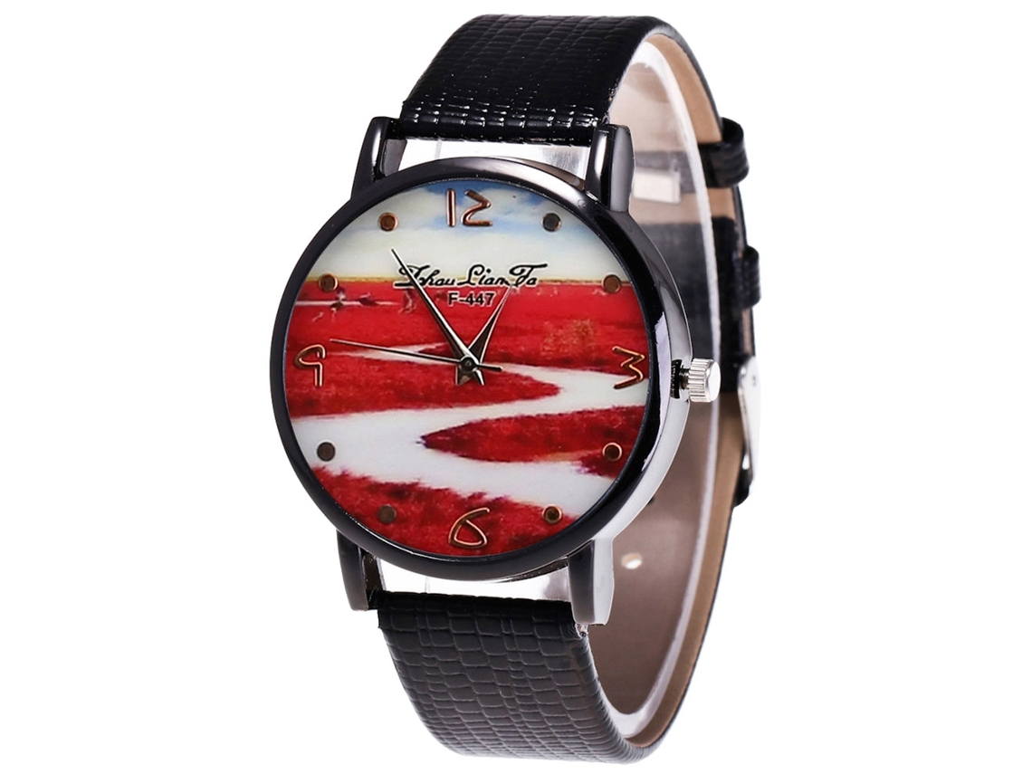 Elegante Reloj De Pulsera De Cuarzo Para Hombre Y Mujer (negro)
