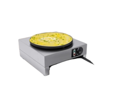 Crepera de 3 kW, rango de temperatura de 50 a 300 °C, 40 cm de diámetro, superficie antiadherente, fácil limpieza