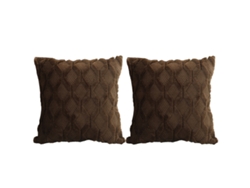Juego De 2 Fundas De Almohada De Felpa Bohemia Lisas, 45,7 X 45,7 Cm