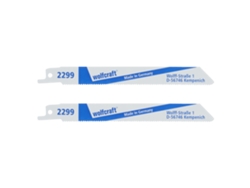Wolfcraft 2299000 - 2 Hojas De Sierra De Sable Bim, Metal, Basto, L150