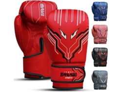 Guantes De Boxeo Niño Farabi Sports - 5 À 10 Ans - Gants Niños Y Niñas Pour Muay Thai Et Kickboxing - Rojo