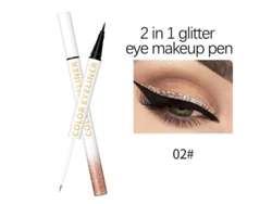 Delineador De Ojos Líquido Bicolor De Doble Trama A Prueba De Manchas, 5 Ml.
