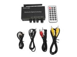 Receptor De Som Bluetooth 5.3 Com Amplificador, Microfone Usb, Conversor E Controle Remoto Para Estéreo Residencial