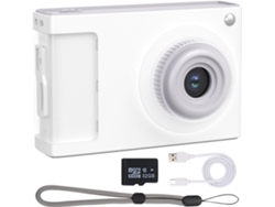 Cámara Digital 1080p Pantalla De 2.4 Pulgadas Zoom 8x Cámara Ccd Compacta Antivibración Con 16 Luces De Relleno Led 32 Gb Blanco Gertiz
