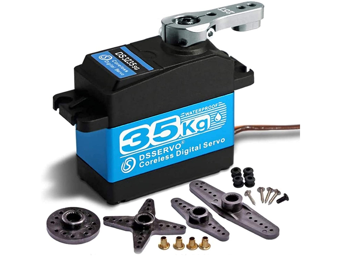 Pieza para Teledirigidos 35KG Digital Coreless Servo Motor Acero Inoxidable 7.4V Alto Par Engranaje impermeable DS3235 con 25T Servo Brazo