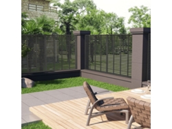 Persianas venecianas WPC para valla, 180 x 180 cm, gris oscuro, WSD991075, Lovely Home